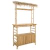 vidaXL Zunanja barska miza Naravna 110 x 50 x 209 cm Bambus