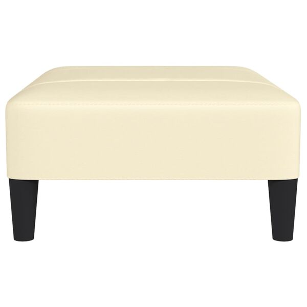 vidaXL Stolček za noge krem 78x56x32 cm umetno usnje