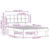 vidaXL Posteljni okvir z oblazinjenim vzglavjem Črna 140 x 200 cm