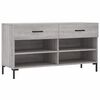 vidaXL Klop za čevlje siva sonoma 102x35x55 cm inženirski les