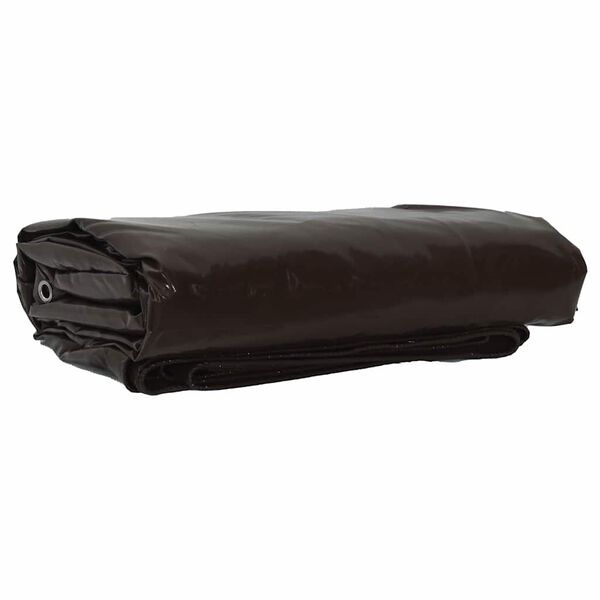 vidaXL Tarpaulin 650g / m² Rjava 5 x 7 m Platno s PVC premazom