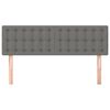 vidaXL Posteljno vzglavje 2 kosa temno sivo 72x5x78/88 cm blago