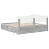 vidaXL Konstrukcija postelje Siva Sonoma 200 x 200 cm Konstruiran les