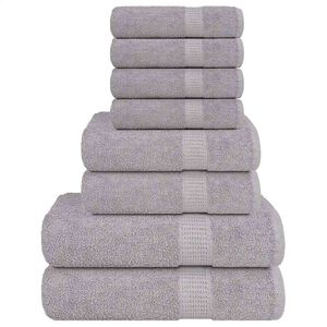 vidaXL 8-delni komplet brisač FROGN siv 360 g/m&sup2;