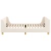 vidaXL Otroški posteljni okvir z vznožjem krema 80 x 200 cm