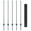 vidaXL Ograja s stebrom Zelena 1,2 x 10 m Jeklo in PVC