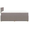 vidaXL Box spring postelja z vzmetnico taupe 120x190 cm blago