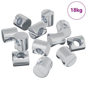 vidaXL Vijaki v obliki sodčka 4500 pcs srebrna M6 x 12 mm Kovina