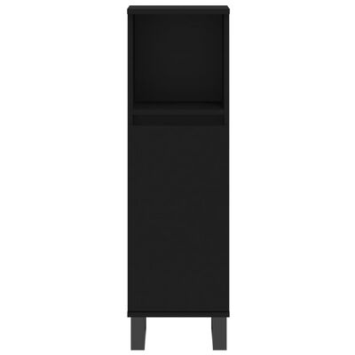 vidaXL Kopalniško pohištvo 3 kosi črne barve inženirski les
