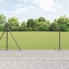 vidaXL Steber ograje. Siva 50 x 0,8 m (25 mm mreža) Jeklo in PVC