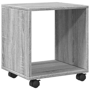 vidaXL Omarica na kolesih siva sonoma 37x33x42,5 cm inženirski les