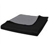 130884 Double-sided Quilted Bedspread Black/Grey 220 x 240 cm