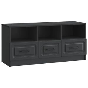 vidaXL TV omarica s predalom Črna 102 x 34,5 x 47 cm Inženirski les