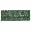 vidaXL Balkonsko platno s temno zelenim listjem 300x100 cm