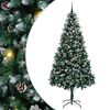 vidaXL Umestno božično drevo Zelena 240 cm PVC, jeklo in plastika