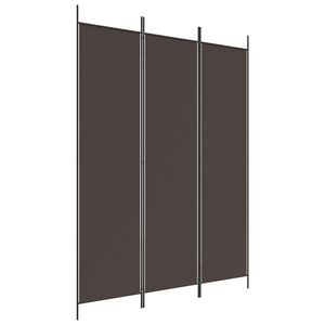 vidaXL Paravan 3-delni rjav 150x200 cm blago
