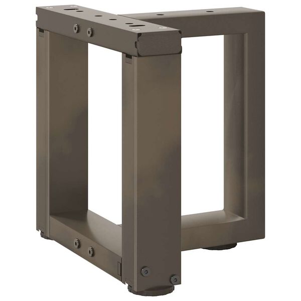 vidaXL Noge za klubsko mizico v obliki črke T, 2 kosa, črne, 30x25x(30-31) cm, jeklo