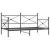 vidaXL Dnevna postelja brez vzmetnice Črna 100x200 cm Jeklo