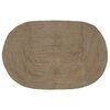 vidaXL Preproge za povr&scaron;ine Ovalna Siva 205 x 305 cm Juta