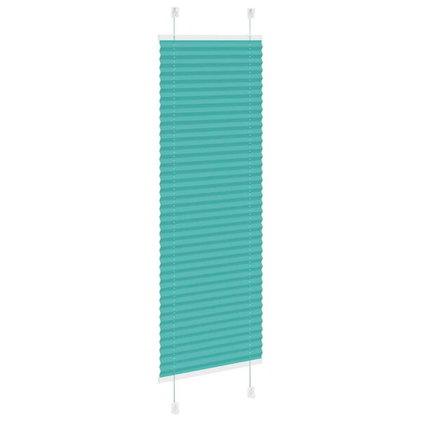 vidaXL Plisirana žaluzija Petrol Green 40x100 cm &Scaron;irina tkanine