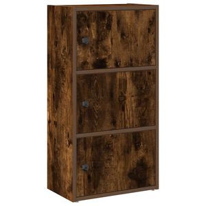 vidaXL Knjižna omara dimljeni hrast 40x24x77 cm inženirski les
