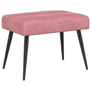 vidaXL Klop s gumbnim oblazinjenjem Roza 60 x 40 x 45 cm Žamet