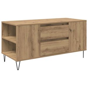 vidaXL Klubska miza Umetni hrast 102 x 44,5 x 50 cm Inženirski les