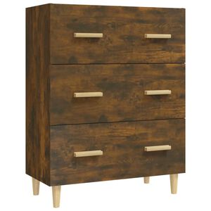 vidaXL Komoda dimljeni hrast 70x34x90 cm konstruiran les