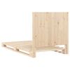 vidaXL Posteljni okvir z vzglavjem 100x200 cm trdna borovina