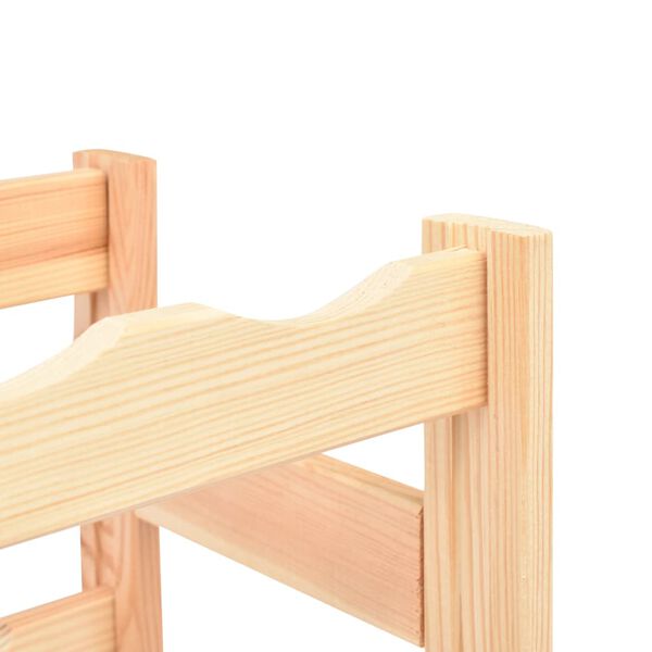 vidaXL Stojalo za vino za 42 steklenic borovina