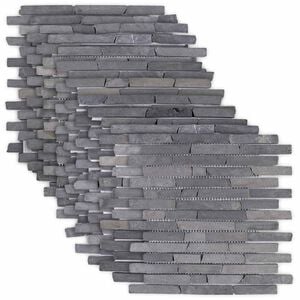 vidaXL Mozaik plo&scaron;čice Siva 30 x 30 cm Marmor