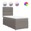 vidaXL Box spring postelja z vzmetnico taupe 80x200 cm blago