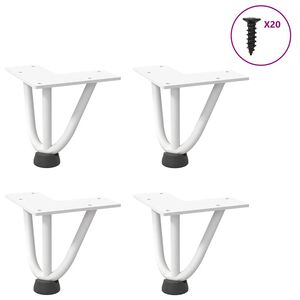 vidaXL Noge za klubsko mizico 4 kosi bele 10 cm masivno jeklo