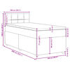 vidaXL Box spring postelja z vzmetnico krem 100x200 cm blago