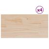 vidaXL Mizna plo&scaron;ča 4 kosi 90x45x2,5 cm pravokotna trdna borovina