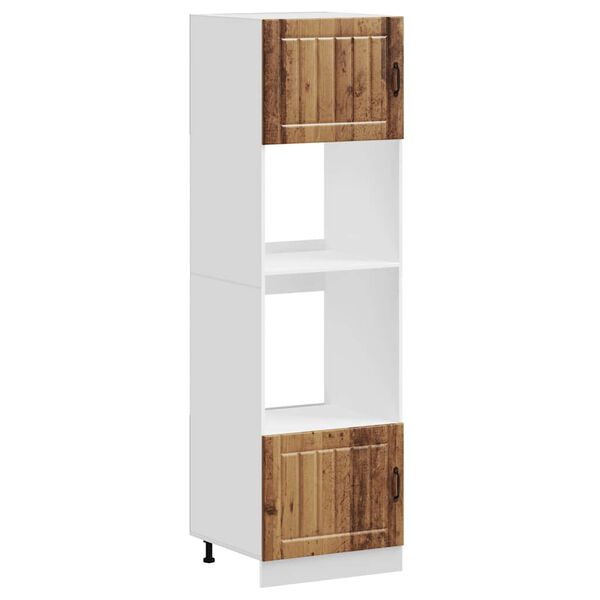 vidaXL Omarice za pečico 2 kosa Lucca starinski les inženirski les