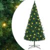 vidaXL Božično drevo z dekorativnimi lučmi Zelena 400 cm PVC