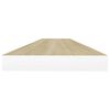 vidaXL Stenske police 4 kosi barva hrasta in bela 90x23,5x3,8 cm MDF