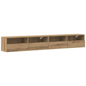 vidaXL TV stenska omara 2 pcs artisan hrast 100 x 30 x 30 cm
