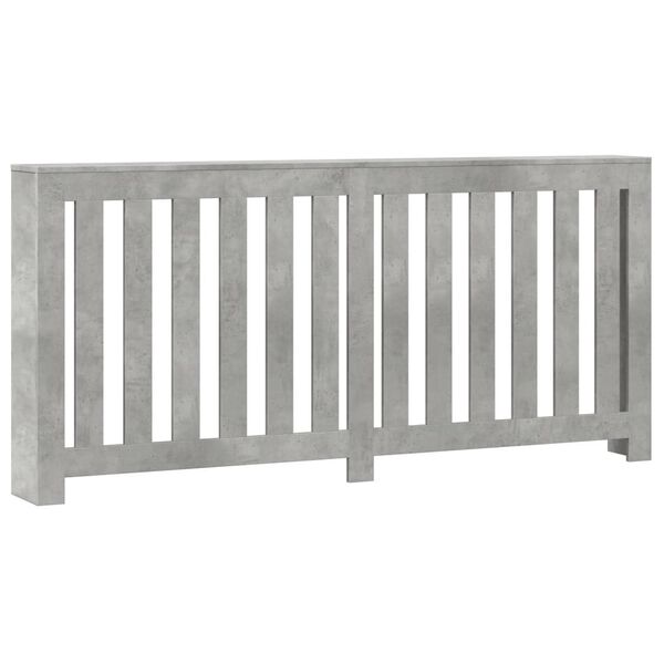 vidaXL Pokrov za radiator betonsko siv 175x20x82 cm inženirski les