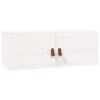 vidaXL Stenska omarica bela 80x30x30 cm trdna borovina