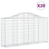vidaXL Obokane gabion ko&scaron;are 20kosov 200x30x100/120cm pocinkano železo