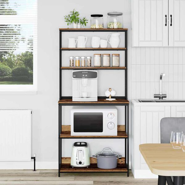 vidaXL Kuhinjska polica Star les 80 x 40 x 168 cm Konstruiran les