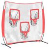 vidaXL Mreža za vadbo baseballa Črna 214,5 x 89,5 x 181 cm Poliester