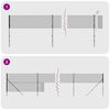 vidaXL Žična ograja s konicami za postavitev srebrna 1,6x10 m