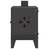 vidaXL Kuhalna peč za kampiranje Črna 35 x 50 x 60 cm Mlinjeni jeklo