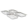 vidaXL Gastronomske posode 4 kosi GN 1/1 65 mm nerjaveče jeklo