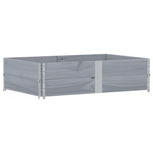 vidaXL Vrtno korito sivo 150x100 cm trdna borovina