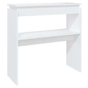 vidaXL Konzolna mizica bela 80x30x80 cm iverna plo&scaron;ča