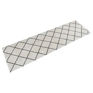 vidaXL Kuhinjska preproga pralna kvadratni motiv 45x150 cm žamet
